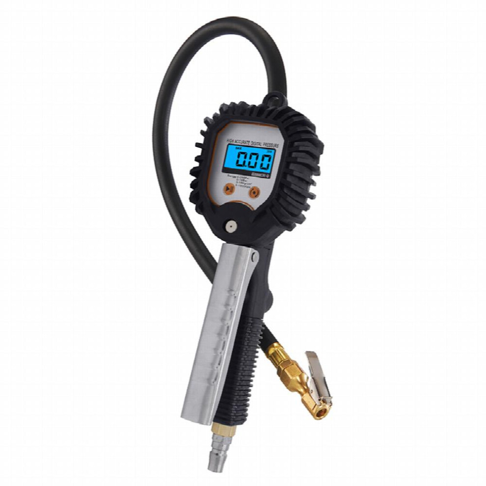 Digital Tire Inflator With Pressure Gauge Check Tire Pressure For Cars & Bikes 885677492064
