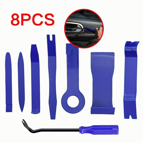 8pcs Car Panel Door Window Tools Kit Auto Trim Removal Tool Kit Auto Clip Fastener Remover Pry Tool Set Automobile Nail Puller 1