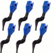 6PCS Flexible Draining Tool Snap Universal Plastic Clasp Function Convenient Large Funnels Wide Mouth For Automotive And Household Uses