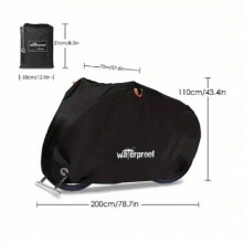 Motorcycle Covers Heavy Duty 210D Waterproof UV Protective Tear Proof Motorbike Cover With Safety Cloth Lock Holes