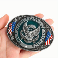 1pc American Flag Eagle English Alphabet Belt Buckle Relief Printed Pattern Jeans Decorative Accessories Artifact