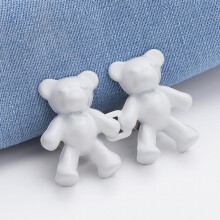 1 Set Mens Waist Button Lady Jeans Waist Retracting Device Detachable Buckle Waist Resizing Lovely Bear
