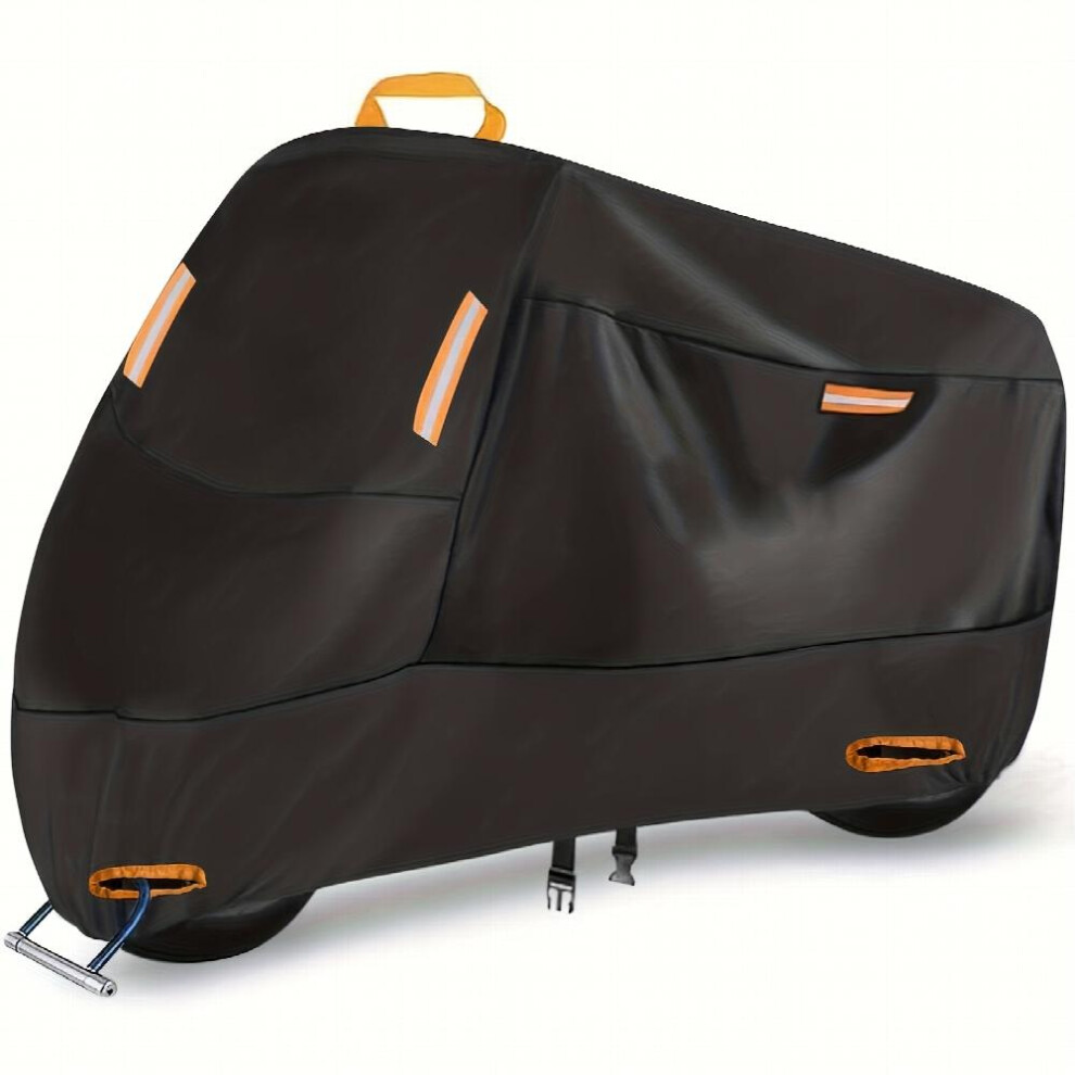 Motorcycle Cover All Season Universal Weather Waterproof Sun Outdoor Protection Durable Night Reflective With Lock Holes 885677492842