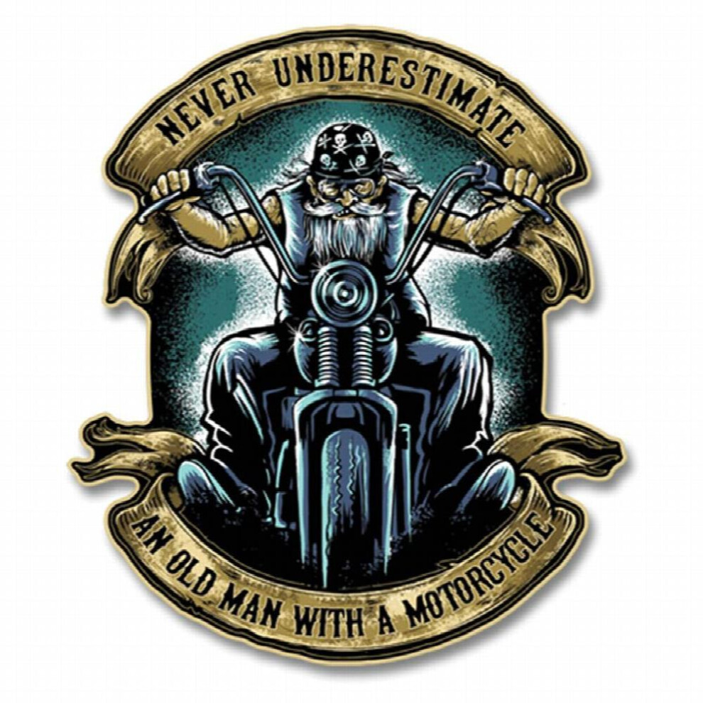 Never Underestimate An Old Man With A Motorcycle 15 24 Cm Decal For Motorcycle Cars Trucks Motorcycles Boats & Laptops 885677493696