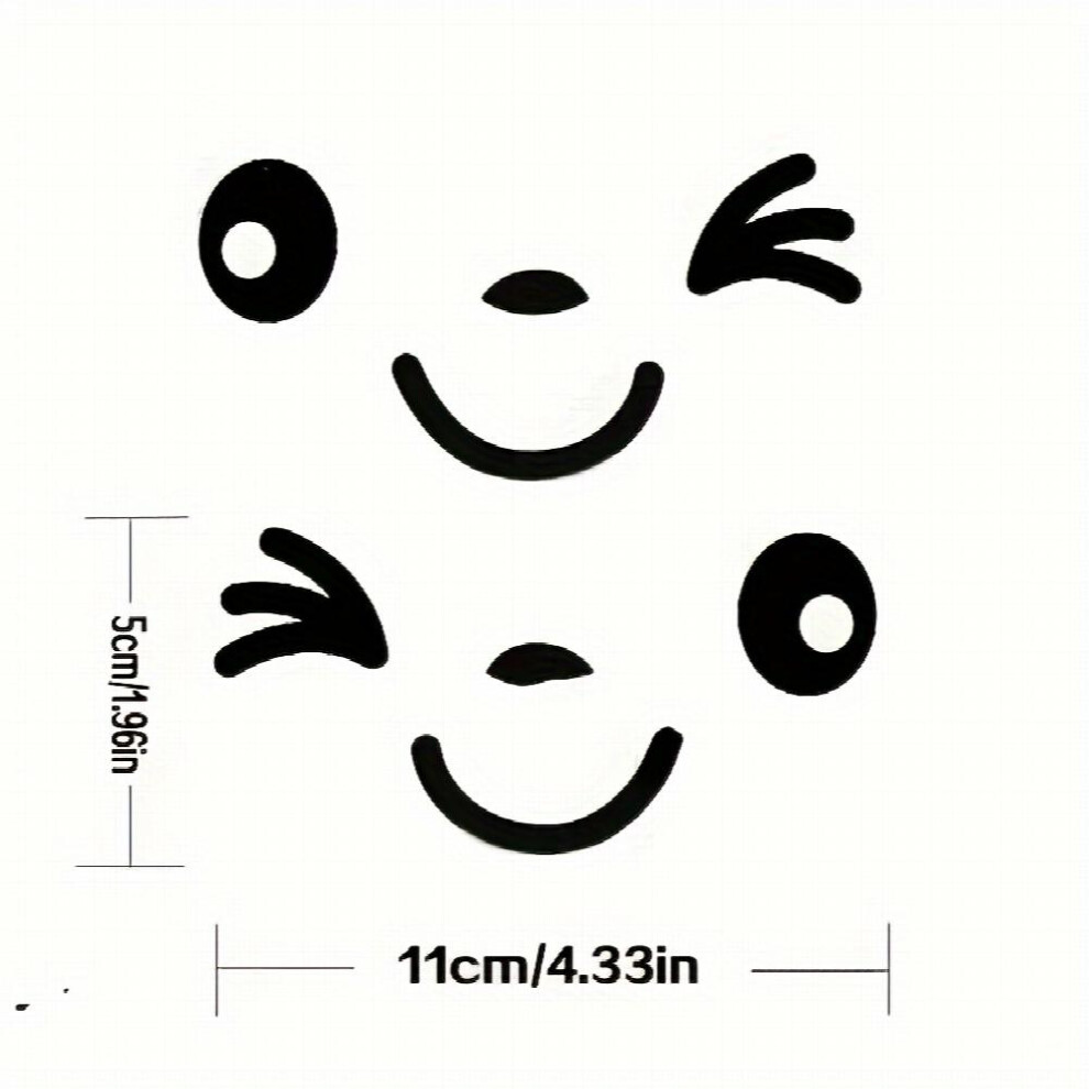 2Pcs Cartoon Smiley Face Car Stickers For Motorcycle Van Truck Suv Stickers Laptop Stickers Car Mirror Stickers Car Rv Exterior Accessories 885677493887