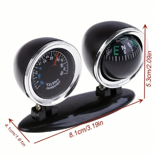 1pc Car Outdoor Two in one Car Compass Ornament 2