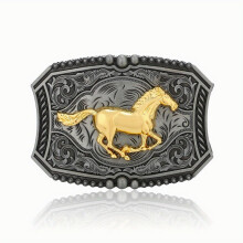 Western Cowboy Belt Buckle Running Horse Mens Novelty Belt Buckle