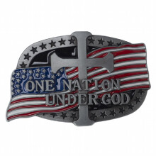 Alloy Flag Cross Letter Belt Buckle Smooth Buckle Western Cowboy Novelty Buckle