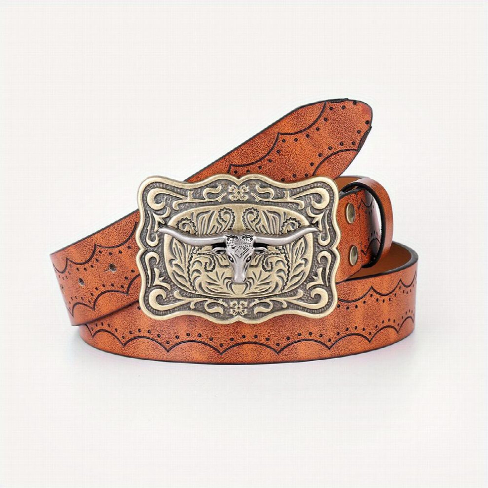 1pc Embossed Leather Belt Vintage Casual Business Belt For Men-image-OPC-PC6CSQH-NEW