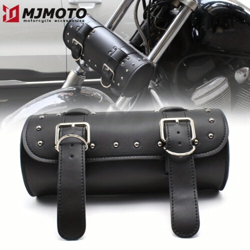 MJ B125 E Retro Cylinder Leather Motorcycle Hanging Bag 1