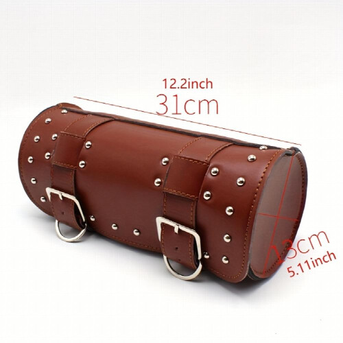 MJ B125 E Retro Cylinder Leather Motorcycle Hanging Bag 2