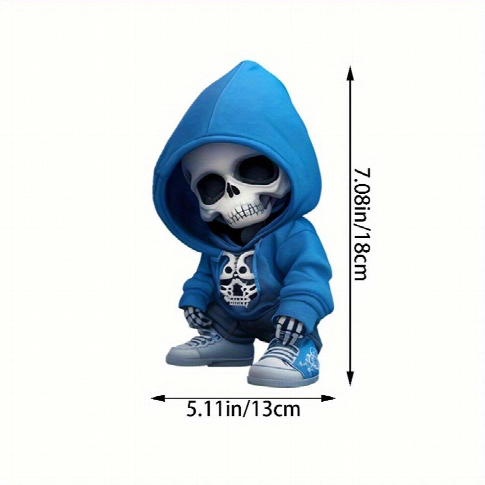 Skeleton Man Sticker Waterproof Vinyl Sticker For All Vehicles Motorcycles Helmets And Laptop Stickers 885677496147