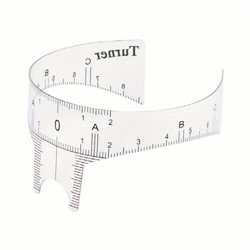 Reusable Eyebrow Ruler for Precise Eyebrow Shaping and Includes Nose Positioning and Micro Blade Measurement