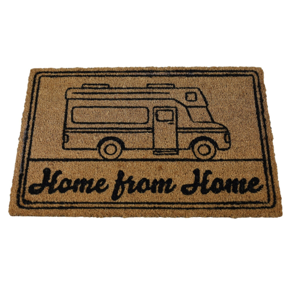 60x40cm Coir Door Mat Home from Home Caravan Entrance Rug Anti-Slip Dirt Scraper