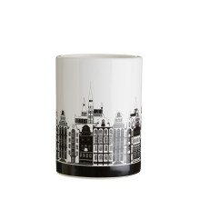Ceramic Skyline Tumbler White Black Smooth Dolomite Material