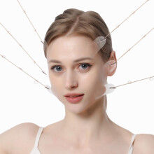 60pcs Instant V Shape Face Lift Tapes with 8 Fixed Rope Double Chin Reducer and Wrinkle Patches for Smoother Younger Looking Skin