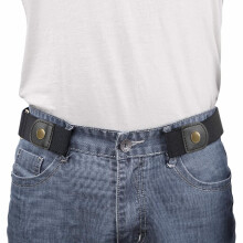 1pc Mens Buckleless Belt Jeans No Buckle Stretch Belt