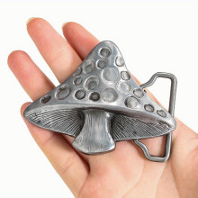 3D Stereoscopic Mushroom Plant Vegetables Umbellate Zinc Alloy Belt Buckle Unique Funny Clasp Crafts Jeans Accessories For Men Women