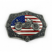 Motorcycle American Flag Pattern Belt Buckle Retro Belt Buckle For Fathers Christmas Birthday
