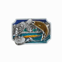 Creative Casual Fishing Pattern Belt Buckle Western Cowboy Belt Buckle Belts Accessories For Men