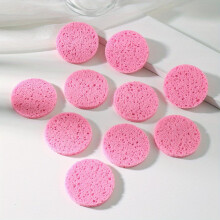 5pcs Gentle Facial Sponge For Daily Cleansing And Exfoliating Reusable Round Puff Style Pads For Removing Dead Skin Dirt And Makeup Leave Skin Soft An