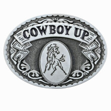 Western Cowboy Belt Buckle Retro Pattern COWBOYUP Personality Buckle