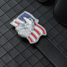 Mens PU Leather American Flag Eagle Pattern Belt Buckle Hip hop Punk Belt For Outdoor Party Holiday