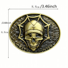 Hot Selling Style Retro Ghost Head Alloy Belt Buckle Style Retro Style Mens Pants Belt Buckle Head Antique Craftsmanship Has Scratches Unevenness Is