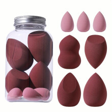 7pcs Colorful Makeup Sponge Set with Storage Bucket Soft Wet and Dry Dual Use Powder Puff for Face Makeup Perfect for Beginners