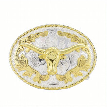 Mens Carved Retro Button Bull Pattern Western Cowboy Buckle Animal Pattern Belt Buckle Ethnic Style