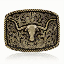 Western Cowboy Belt Buckle Bull Head Novelty Belt Buckle