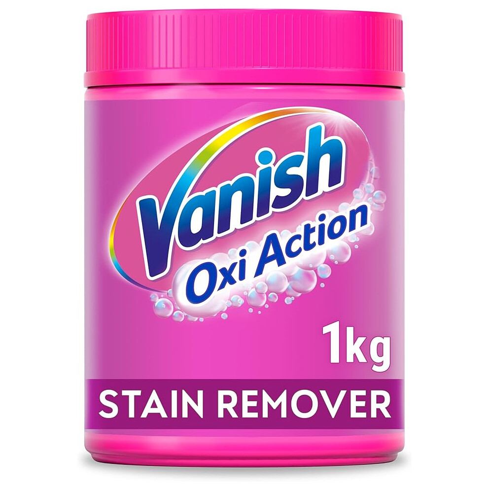 Vanish Oxi Action Stain Remover Powder for Clothes 1Kg, 1st Time Amazing Stain Removal Even In 30?C Cold Wash, Lifts Tough Stains, Chlorine-Free