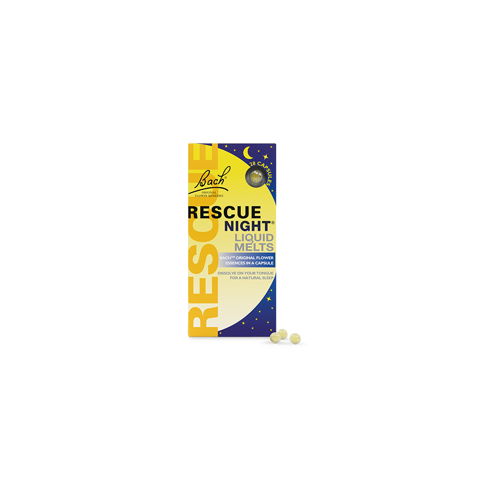 Nelsons Bach Rescue Remedy Night Liquid Melts-28 Capsules All Natural Flower X 2