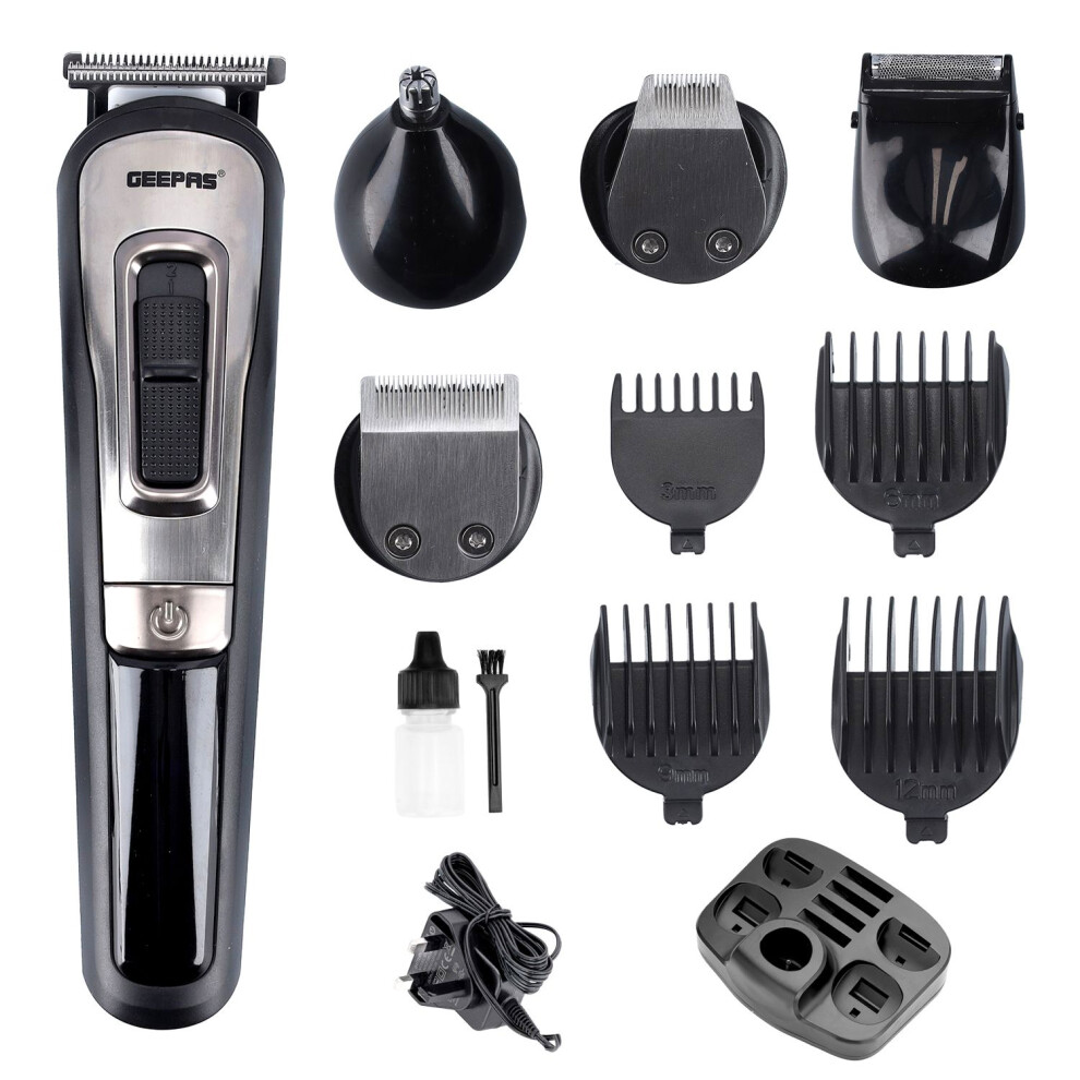 Geepas Black 11-In-1 Rechargeable Multi Grooming Kit Ultimate Grooming Trimmer Set In - Image 3