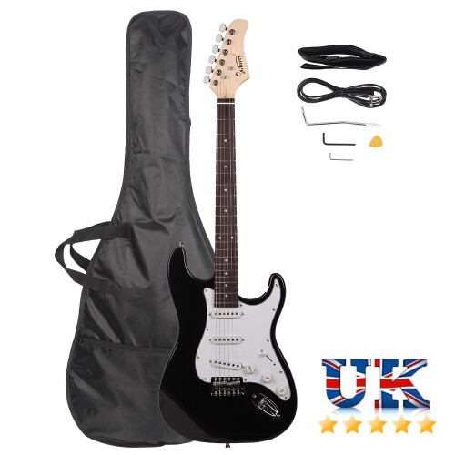 6 String Electric Guitar With Pickguard Cord Wrench Tool Full Set UK