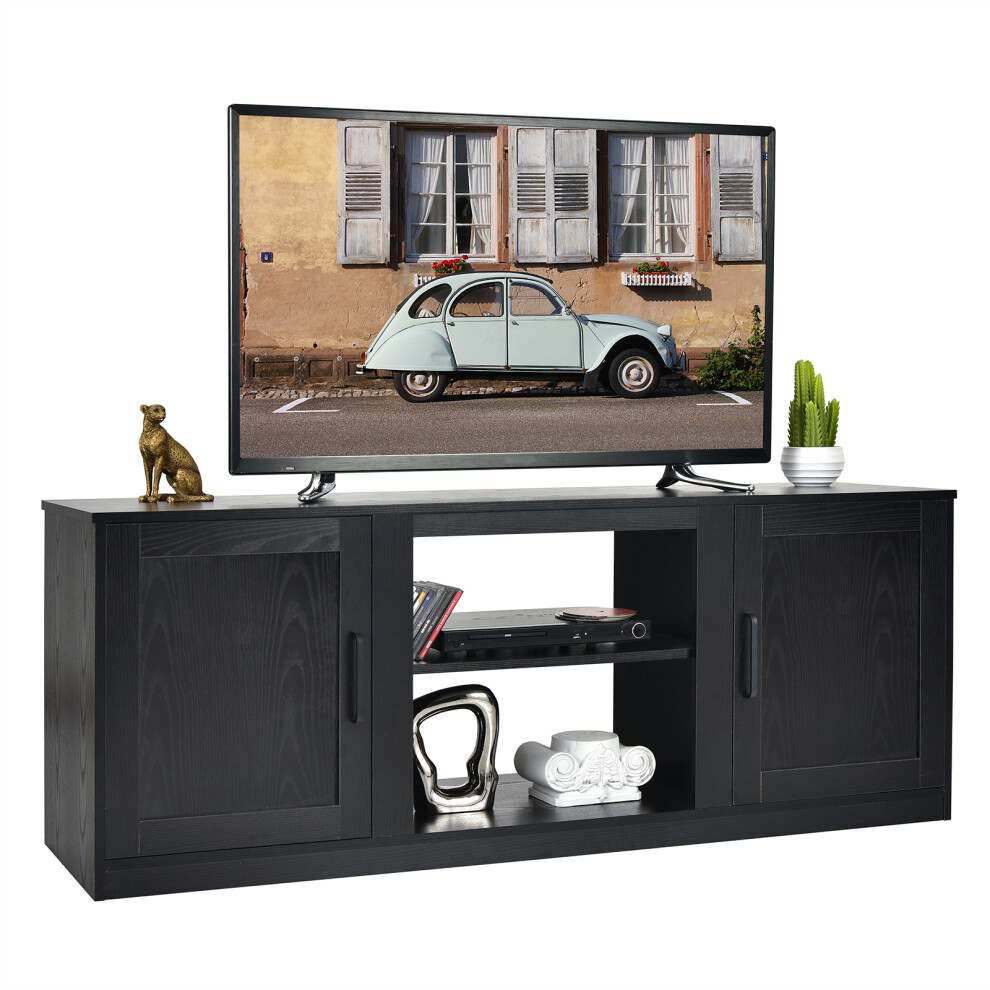 58" Console Table TV Stand for 65" TV W/ Removable Shelves & 2 Doors