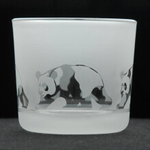 Tea Light Candle Holder Glass Votive Home Decor Clear Novelty Panda