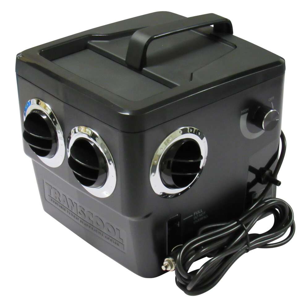 Transcool Evaporative Air Cooling Fan Black 12V/24V/240V Portable