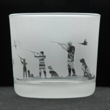 Tea Light Candle Holder Glass Votive Home Decor Clear Novelty Shooting