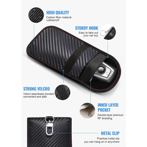 Faraday Pouch for car Keys ,Faraday Bag, Pack of 2 1