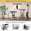Casart Standing Desk W/ Wheels Flip-over Desktop Height Adjustable Overbed Table 10