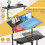 Casart Standing Desk W/ Wheels Flip-over Desktop Height Adjustable Overbed Table 6