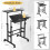 Casart Standing Desk W/ Wheels Flip-over Desktop Height Adjustable Overbed Table 2