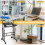 Casart Standing Desk W/ Wheels Flip-over Desktop Height Adjustable Overbed Table 9
