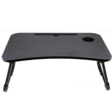 AAMEN Laptop Folding Table with Cup Holder, Laptop Tray For Small Desk