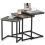 Casart Set of 3 Nesting Tables Rectangle Stacking Side Table C-shape Accent Coffee Desk 9