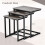 Casart Set of 3 Nesting Tables Rectangle Stacking Side Table C-shape Accent Coffee Desk 2