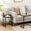 Casart Set of 3 Nesting Tables Rectangle Stacking Side Table C-shape Accent Coffee Desk 10