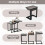 Casart Set of 3 Nesting Tables Rectangle Stacking Side Table C-shape Accent Coffee Desk 5