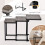 Casart Set of 3 Nesting Tables Rectangle Stacking Side Table C-shape Accent Coffee Desk 6